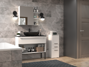 Obrazek Słupek łazienkowy Luiza 5 biały