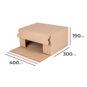 Obrazek Karton Automatyczny 400mm x 300mm x 190mm z Paskiem Klejowym