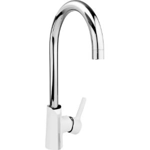 Obrazek Bateria zlewozmywakowa stojąca Angelit biała chrom