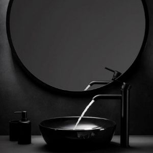 Obrazek Bateria umywalkowa nablatowa Moza Black