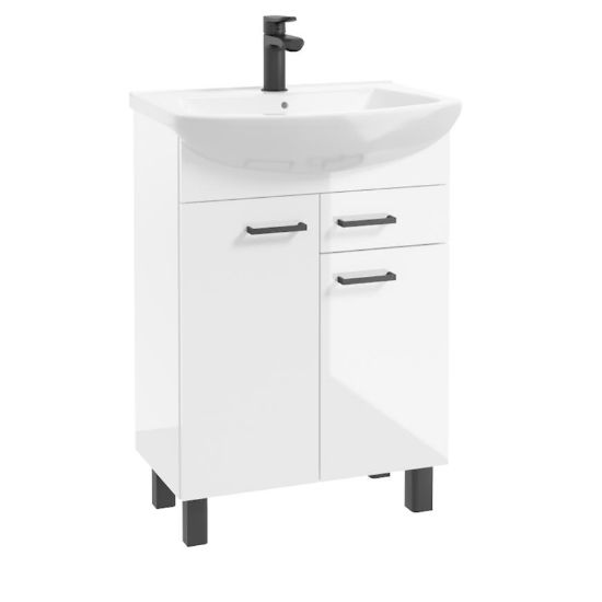 Obrazek Zestaw szafka z umywalką NOVELTY D50 2D1S biała