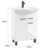 Obrazek Zestaw szafka z umywalką NOVELTY D50 2D1S biała