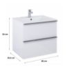 Obrazek Zestaw szafka z umywalką Merkado 60 2S biały