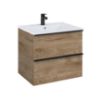 Obrazek Zestaw szafka z umywalką Merkado 60 2S Dąb Canela
