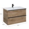 Obrazek Zestaw szafka z umywalką Merkado 80 2S Dąb Canela