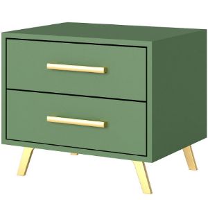 Obrazek Stolik nocny Bali 2 butelkowa zieleń