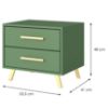 Obrazek Stolik nocny Bali 2 butelkowa zieleń