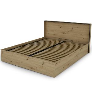 Obrazek Łóżko Capannoli 160 dąb artisan/czarny 