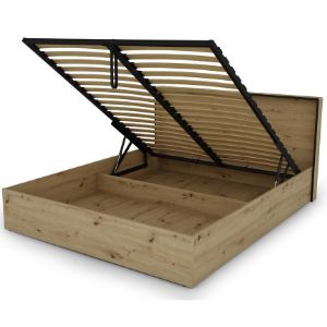 Obrazek Łóżko Capannoli 160 dąb artisan/czarny 