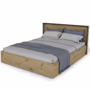 Obrazek Łóżko Capannoli 160 dąb artisan/czarny 