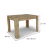 Obrazek Stół rozkładany Capannoli 120/160x80 cm dąb artisan/biały 