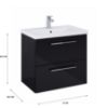 Obrazek Zestaw szafka z umywalką Boa Vista New 60 2S czarny