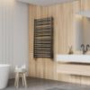Obrazek  Grzejnik łazienkowy Łezka 3D Ł3D 22/40 czarny 1205x440 mm 