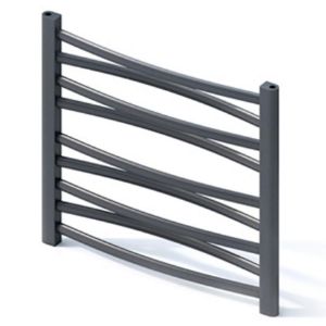 Obrazek Grzejnik łazienkowy Łezka 3D Ł3D 9/50 czarny 500x540 mm 