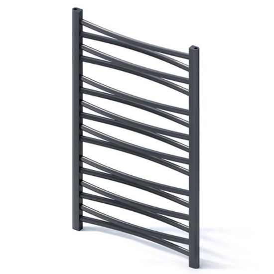 Obrazek Grzejnik łazienkowy Łezka 3D Ł3D 16/50 czarny 910x540 mm 