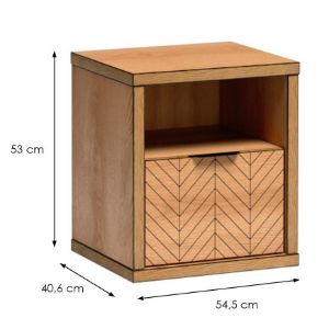 Obrazek Szafka nocna Fonti F13 dąb karmel