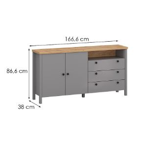 Obrazek Komoda 2D3S Melini Gray K