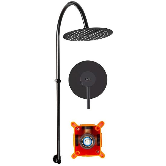 Obrazek  Zestaw natryskowy czarny Lugano Rea P9301 