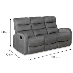 Obrazek Sofa Elena szara z funkcją relax