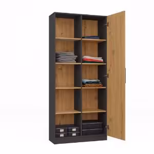 Obrazek Regał Justyn antracyt/dąb artisan