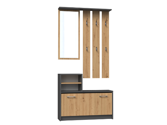 Obrazek Przedpokój Ariel antracyt/dąb artisan