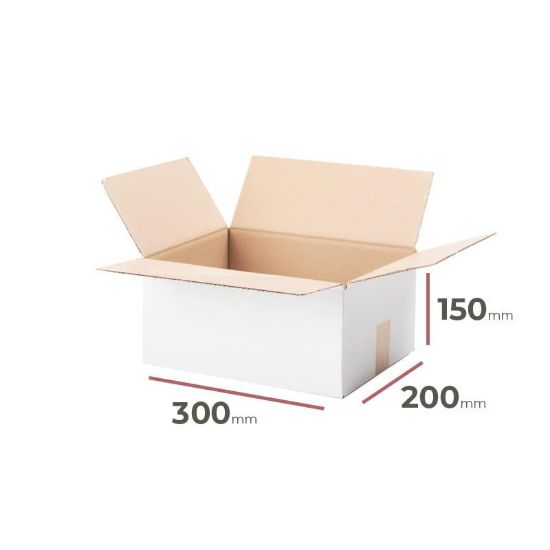 Obrazek Karton Klapowy Biały 300mm x 200mm x 150mm