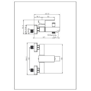 Obrazek Bateria wannowa Remi X inox