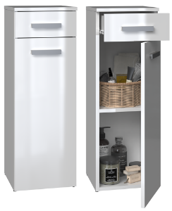 Obrazek Słupek łazienkowy Luiza 5D biały połysk