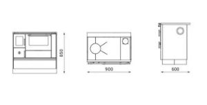 Obrazek Kuchnia Dominant 90 Capuccino 7kW lewa