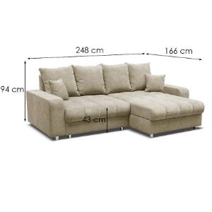 Obrazek Narożnik Rodos P/L beż Whisper 2