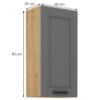Obrazek Szafka kuchenna Luna dustgrey/artisan 45G-90 1F