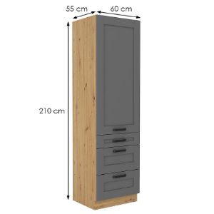 Obrazek Szafka kuchenna Luna dustgrey/artisan 60DKS-210 3S 1F