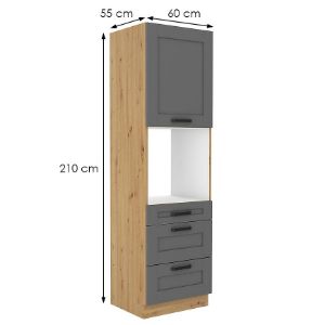 Obrazek Szafka kuchenna Luna dustgrey/artisan 60DPS-210 3S 1F