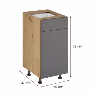 Obrazek Szafka kuchenna Langen d40s1 push grey