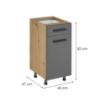 Obrazek Szafka kuchenna Langen d40s1 uchwyt grey
