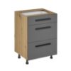 Obrazek Szafka kuchenna Langen d60s3 uchwyt grey