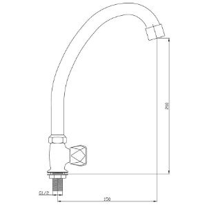 Obrazek Kran czerpalny 15 cm