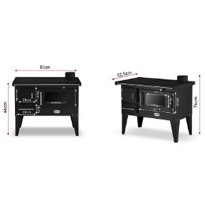 Obrazek Kuchnia NARODNA E 6kW czarna lewa Eko