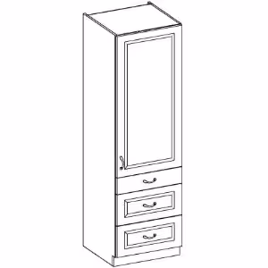 Obrazek Szafka kuchenna Stilo biały mat/artisan 60DKS-210 3S 1F