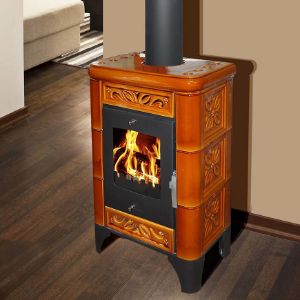 Obrazek Piec stalowo-kaflowy Belluno II goldbrown 6kw