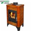 Obrazek Piec stalowo-kaflowy Belluno II goldbrown 6kw