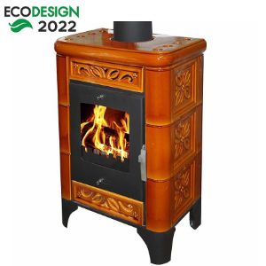 Obrazek Piec stalowo-kaflowy Belluno II goldbrown 6kw
