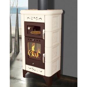 Obrazek Piec stalowo-kaflowy Bologna II drab 6kw