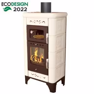 Obrazek Piec stalowo-kaflowy Bologna II drab 6kw