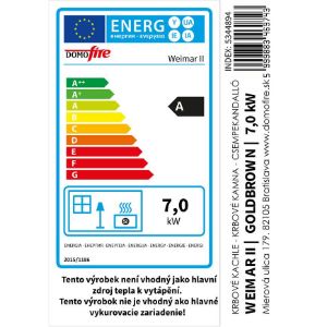 Obrazek Piec stalowo-kaflowy Weimar II goldbrown 7 kw