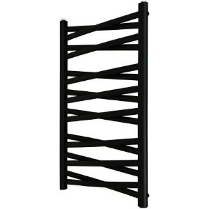 Obrazek Grzejnik łazienkowy Łezka 3D Ł3DX 1650 czarny 910x540 mm 