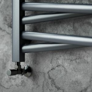 Obrazek Grzejnik łazienkowy Łezka 3D Ł3DX 1650 czarny 910x540 mm 