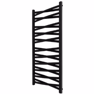 Obrazek Grzejnik łazienkowy Łezka 3D Ł3DX 2250 czarny 1205x540 mm 