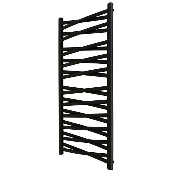 Obrazek Grzejnik łazienkowy Łezka 3D Ł3DX 2250 czarny 1205x540 mm 