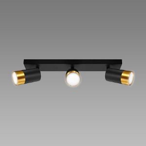Obrazek Lampa PUZON SPT GU10 3L BLACK/GOLD 04127 LS3 